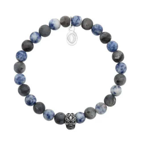 Bracelet Sodalite et Crâne