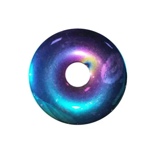 pi chino donut hematita arco iris 30mm