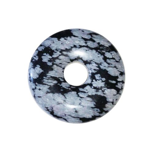 pi chinois donut obsidienne neige 30mm