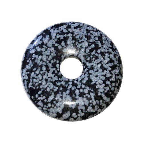 pi chinois donut obsidienne neige 40mm