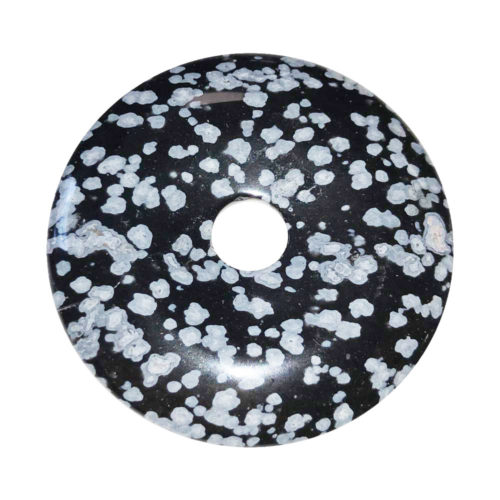 pi chinois donut obsidienne neige 50mm