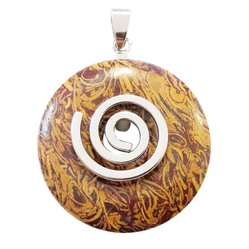 pendentif jaspe peau de serpent pi chinois