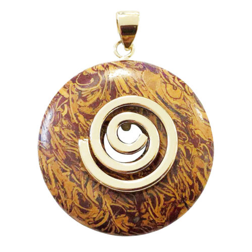 pendentif jaspe peau de serpent pi chinois