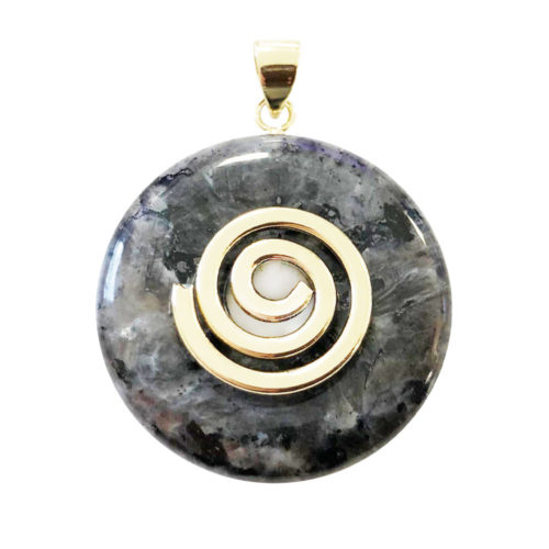 pendentif larvikite pi chinois