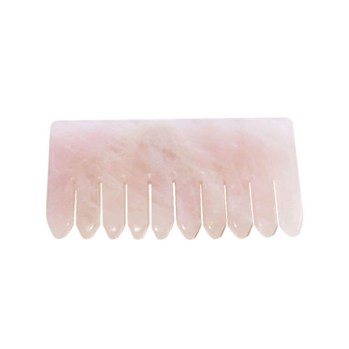 peigne de massage quartz rose