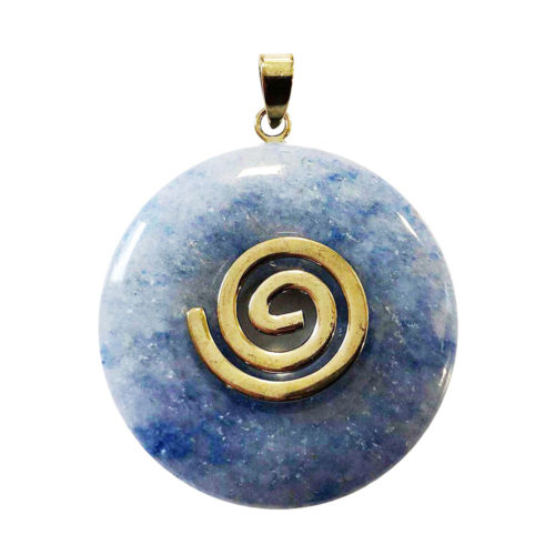 pendentif quartz bleu pi chinois