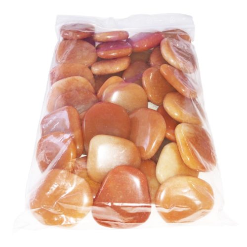 sachet pierres plates aventurine rouge