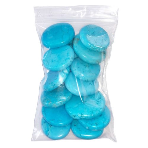 sachet pierres plates howlite bleue