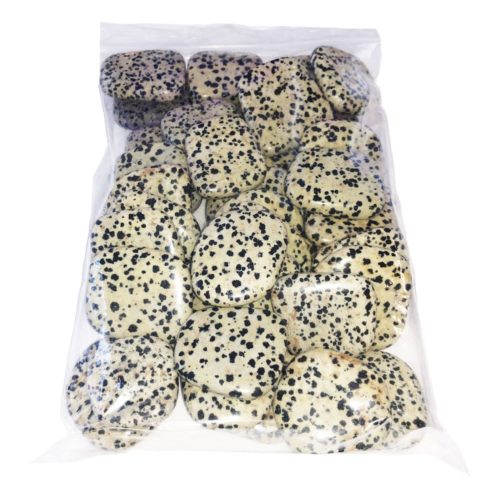 sachet pierres plates jaspe dalmatien