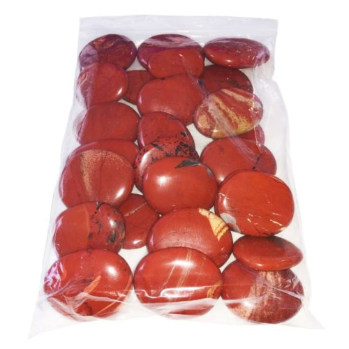 sachet pierres plates jaspe rouge