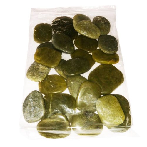 sachet pierres plates serpentine