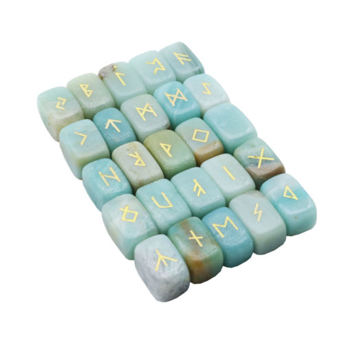 jeu de 25 runes amazonite