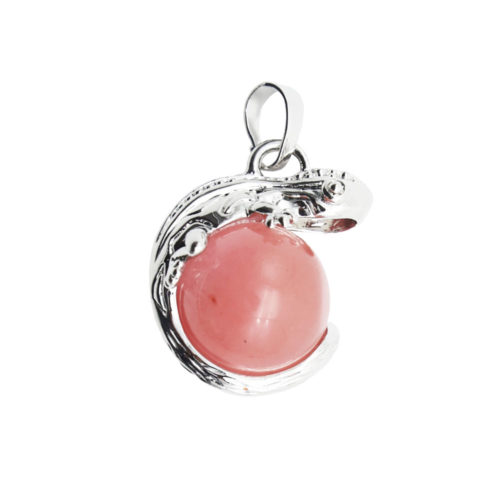 pendentif cristal melo d'eau lezard