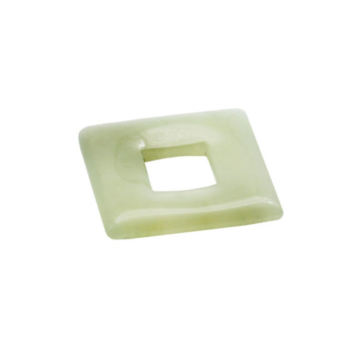 pendentif pi chinois ou donut jade petit carré