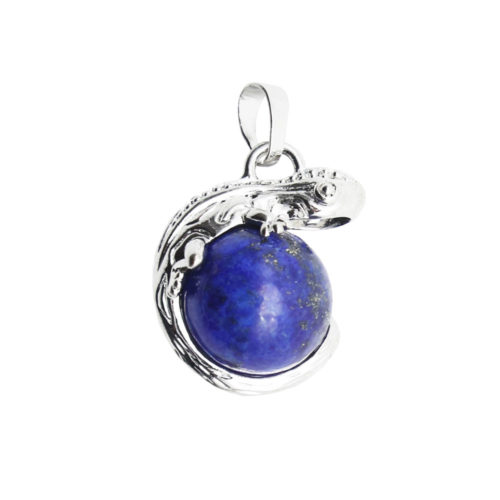 pendentif lapis lazuli lézard
