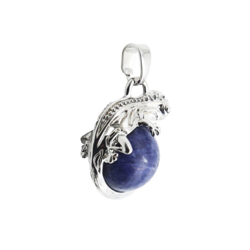 pendentif sodalite lezard