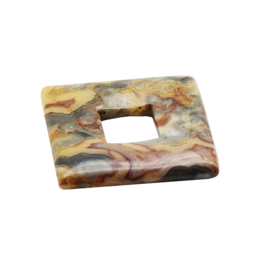 pi chinois ou donut agate crazy lace carré