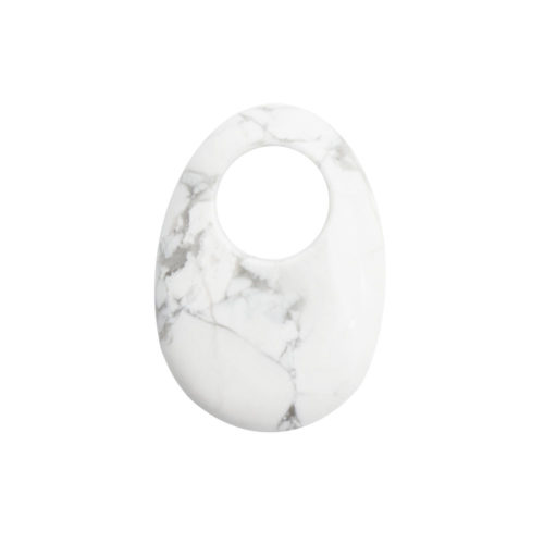 pi chinois ou donut howlite oval
