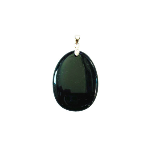 pendentif-agate-noire-pierre-plate