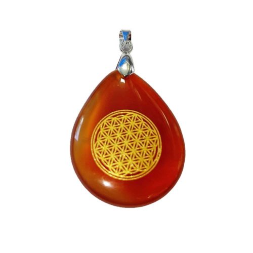 pendentif-cornaline-goutte-fleur-de-vie